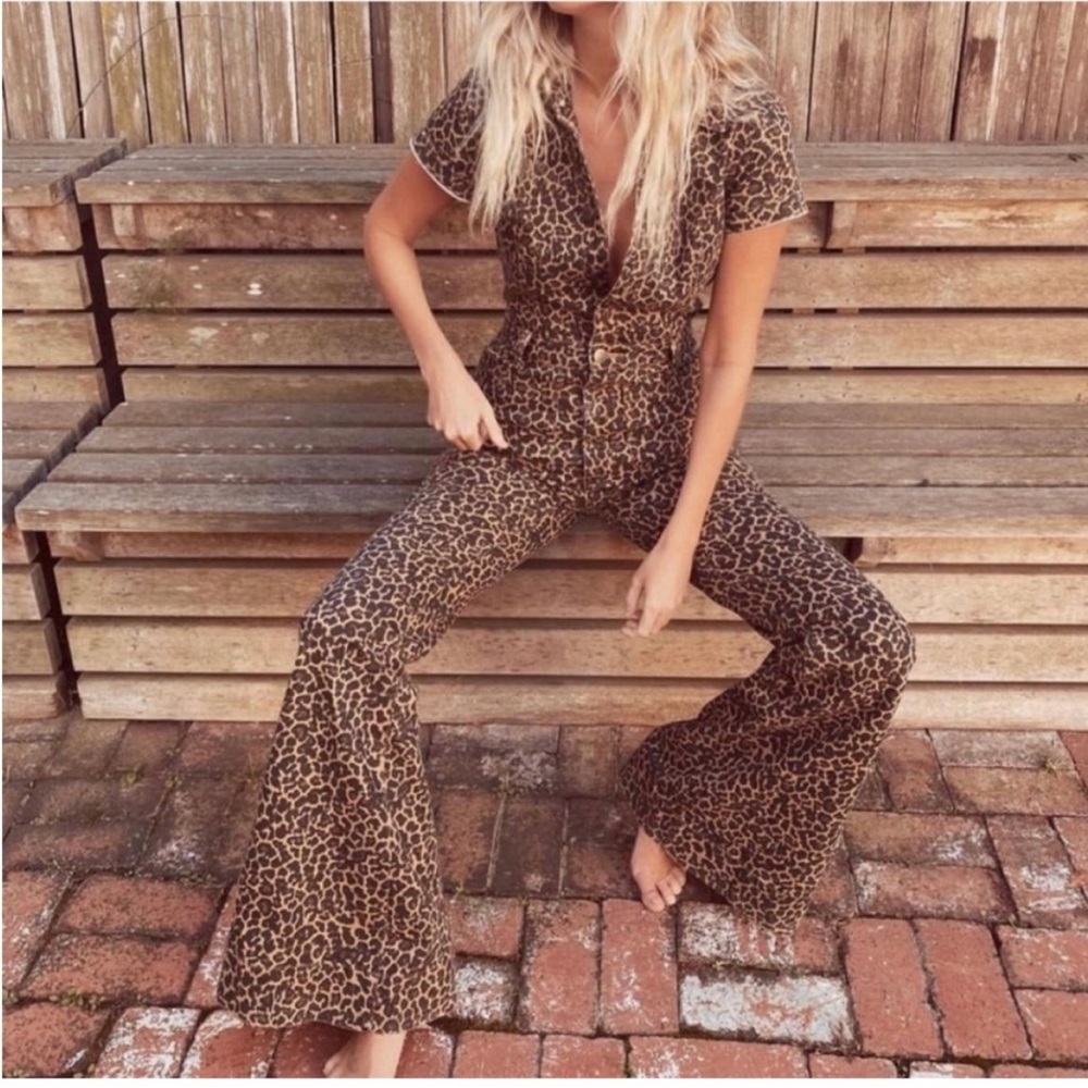 Show me your Mumu leopard jumpsuit
